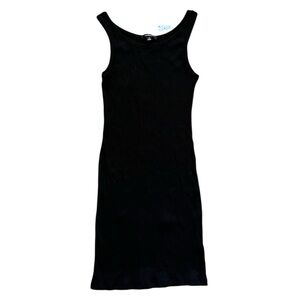 New Ambiance Ribbed Black tank Dress bodycon fitted size medium